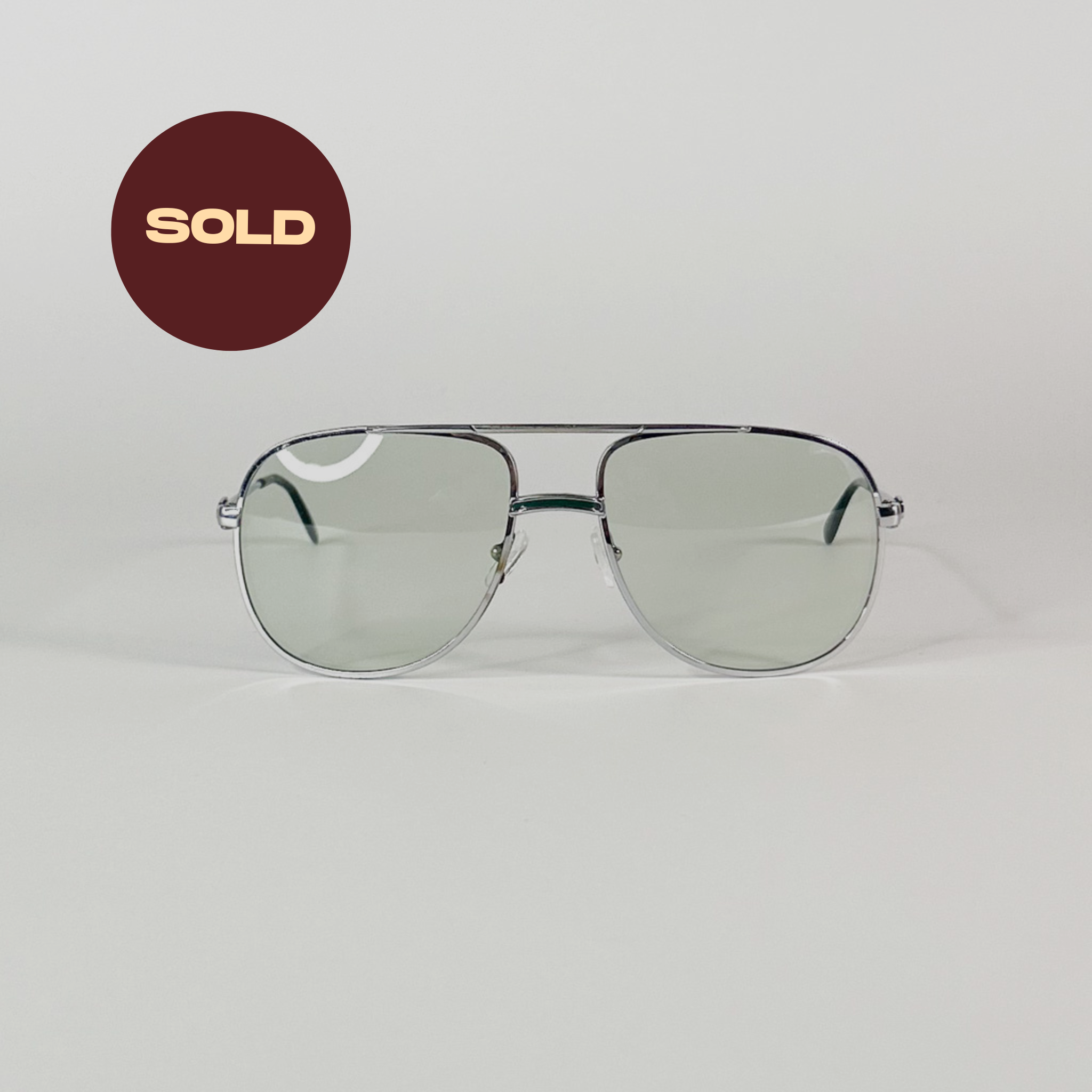 Lunettes de soleil Lacoste vintage aviator – métal argenté et
