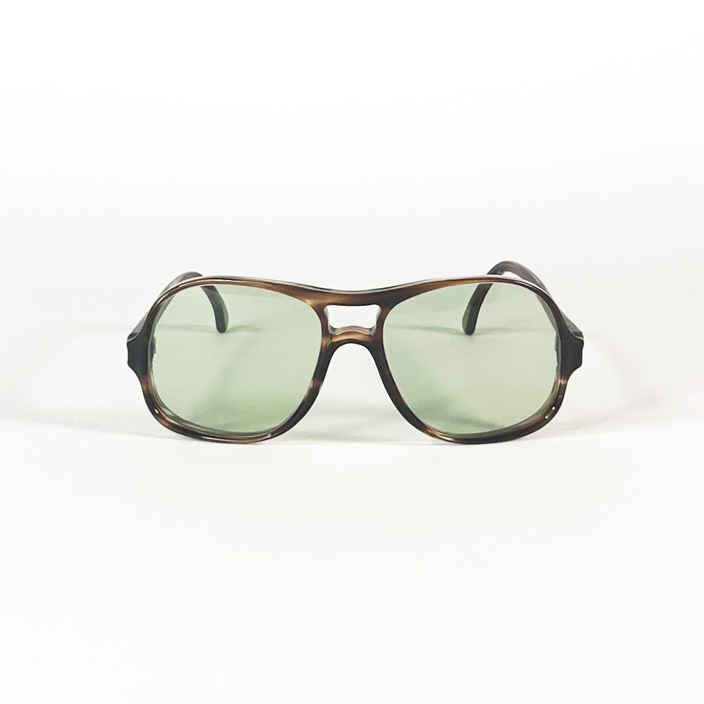 Lunettes vintage Meitzner Paris – Aviator acétate brun années 70