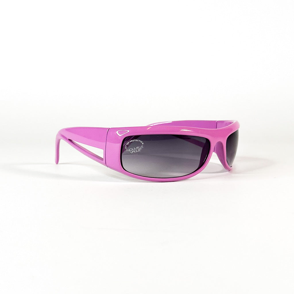 Lunettes de soleil Nouvelle Vague Richmond S80 rose : vue de trois quarts sur fond blanc