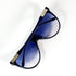 Monture lunettes vintage bleu modèle T.m, vue de dessus