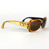Vue frontale des lunettes de soleil Dior vintage marron et doré