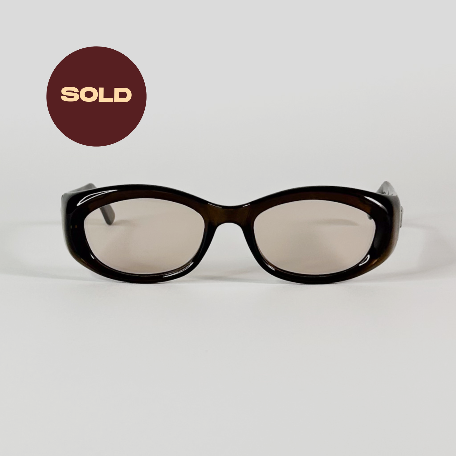 Gucci GQ 2432 Vintage Sunglasses – Dark Brown Acetate Frame