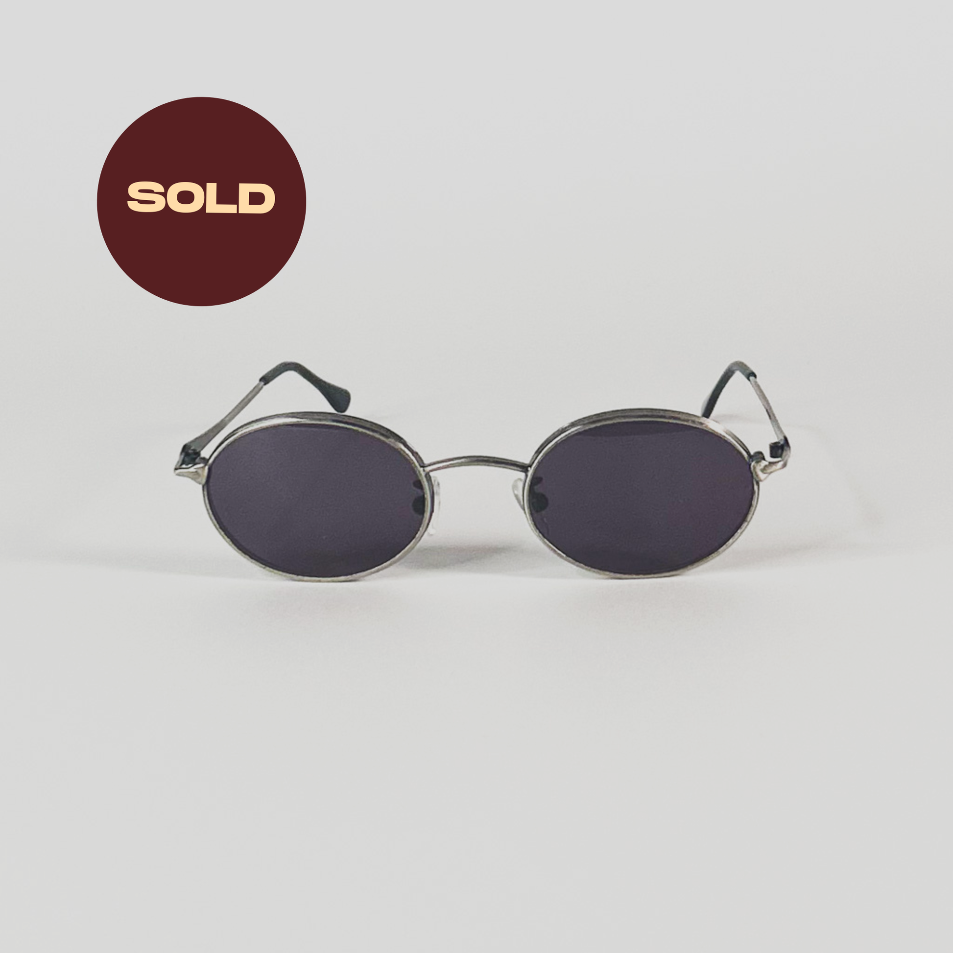 Lunettes vintage Vuarnet monture ovale métal argenté Verres