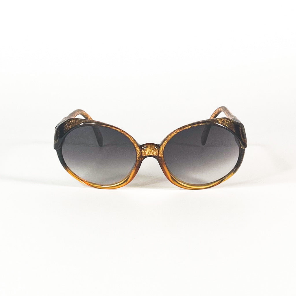 lunettes vintage Dior écaille or vue de face