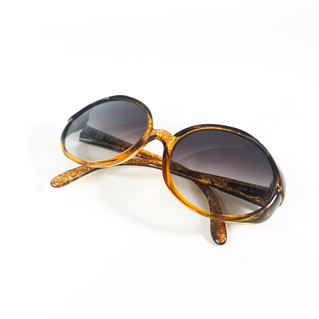 lunettes vintage Dior écaille or vue de face