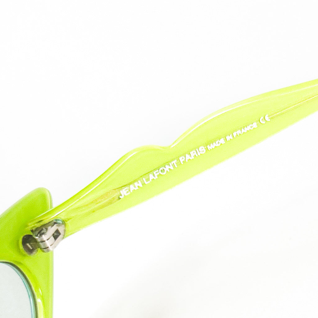 Inscription JEAN LAFONT PARIS Made in France sur la branche intérieure