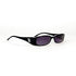 Lunettes Chanel 3094 c.860 vues en perspective latérale, monture noire et verres violets