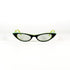 Vue frontale rapprochée des lunettes LOLA 616 Jean Lafont bicolores noir et vert