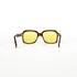 lunettes vintage carrées verres jaunes vue dessus