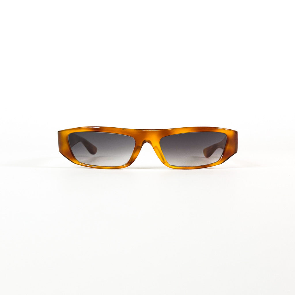 lunettes vintage rectangulaires écaille ambre face avant
