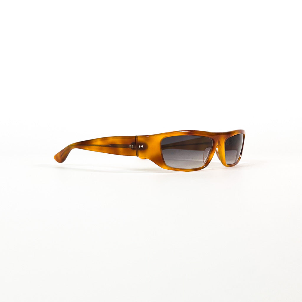 monture vintage rectangle ambre vue 3/4