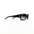 Vue latérale lunettes YSL vintage noires avec logo strassé sur branche