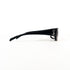 Vue de profil des lunettes de soleil Yves Saint Laurent noires avec branches épaisses