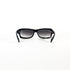 Vue frontale des lunettes YSL vintage noires rectangulaires avec verres dégradés
