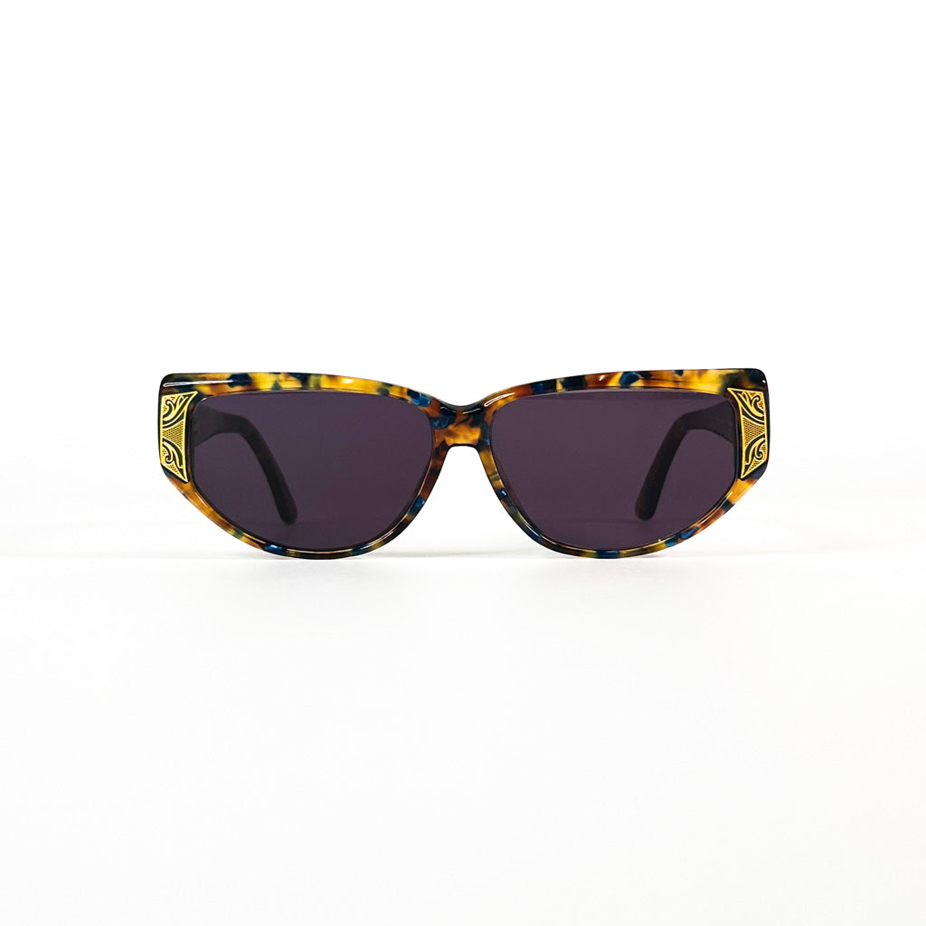lunettes de soleil vintage Mariella Burani N° 5002 écaille face vue de face