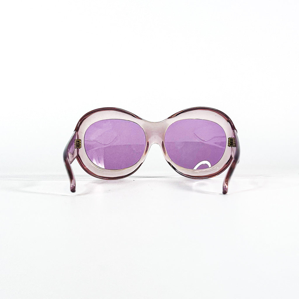 Lunettes vintage roses face avant – présentation sur fond blanc
