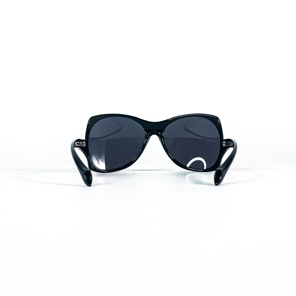 Lunettes Mugler TM10183 C1 - vue arrière montrant la courbure des branches
