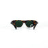 Vue frontale basse des lunettes Ansolet - monture épaisse et verres verts