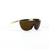 Lunettes de soleil Nouvelle Vague Sally P1 – profil droit, branche dorée effilée et embout transparent, présentation produit Made in Italy