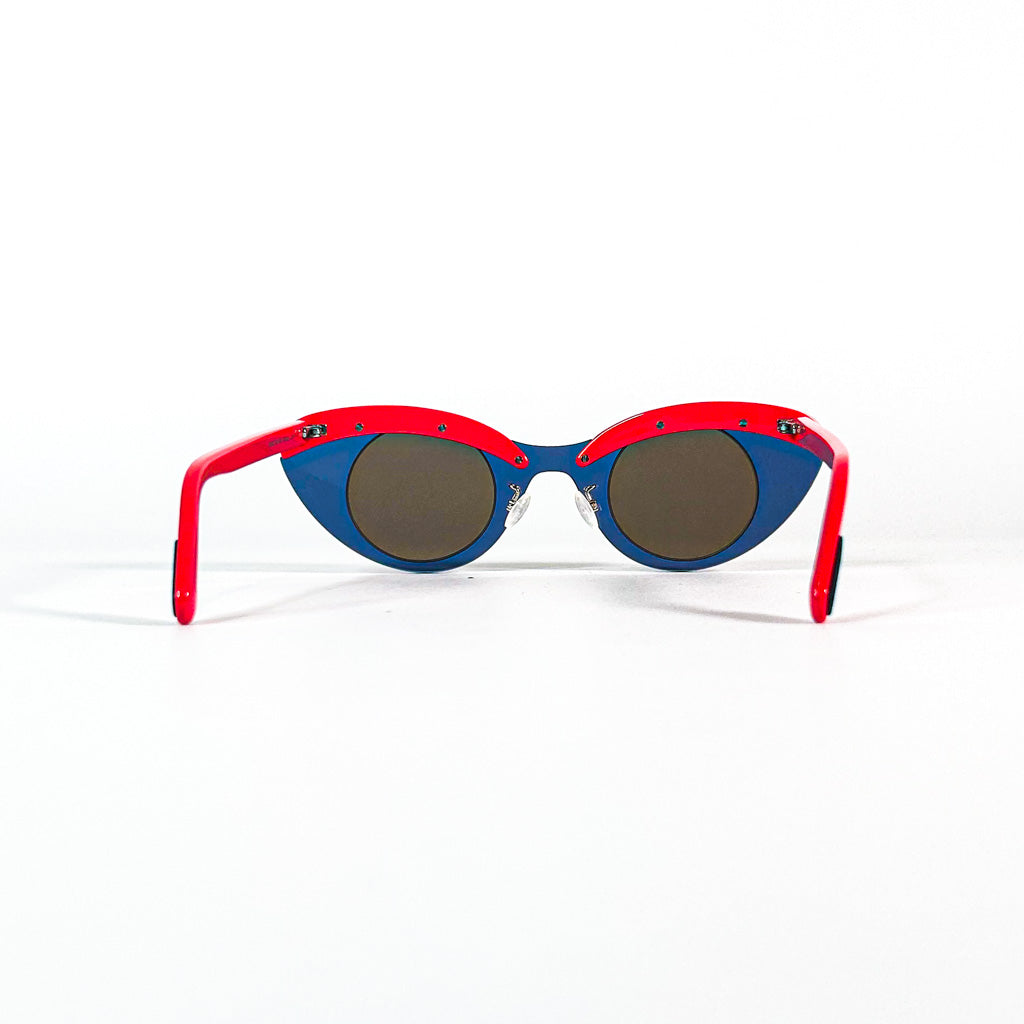 Vue frontale des lunettes Kenzo KZ400C avec monture bicolore