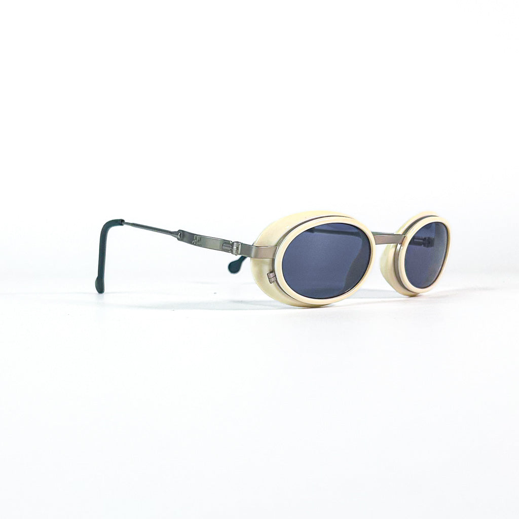 lunettes de soleil Courrèges monture ivoire et métal