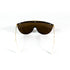 Lunettes de soleil Nouvelle Vague Sally P1 – vue arrière monoverre teinté brun, rivets décoratifs, design italien avant-gardiste