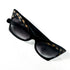 Lunettes vintage cat-eye noires pliées – vue en perspective