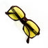 lunettes vintage acétate brun verres jaunes pliées