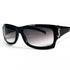 Lunettes de soleil Yves Saint Laurent noires vue 3/4 avec verres dégradés