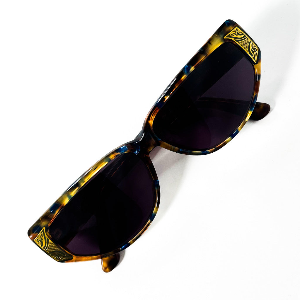 lunettes de soleil vintage Mariella Burani modèle 5002 vues de face à plat