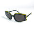 Lunettes de soleil vintage noires et jaunes – vue en perspective gauche