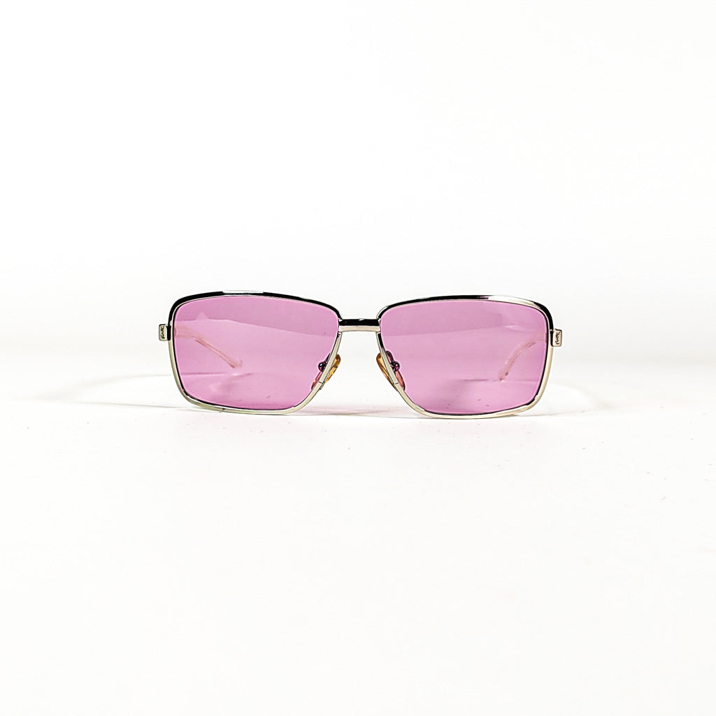 Lunettes YSL vintage vue face avant, verres roses