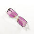 Verres roses et monture argentée de lunettes YSL vintage