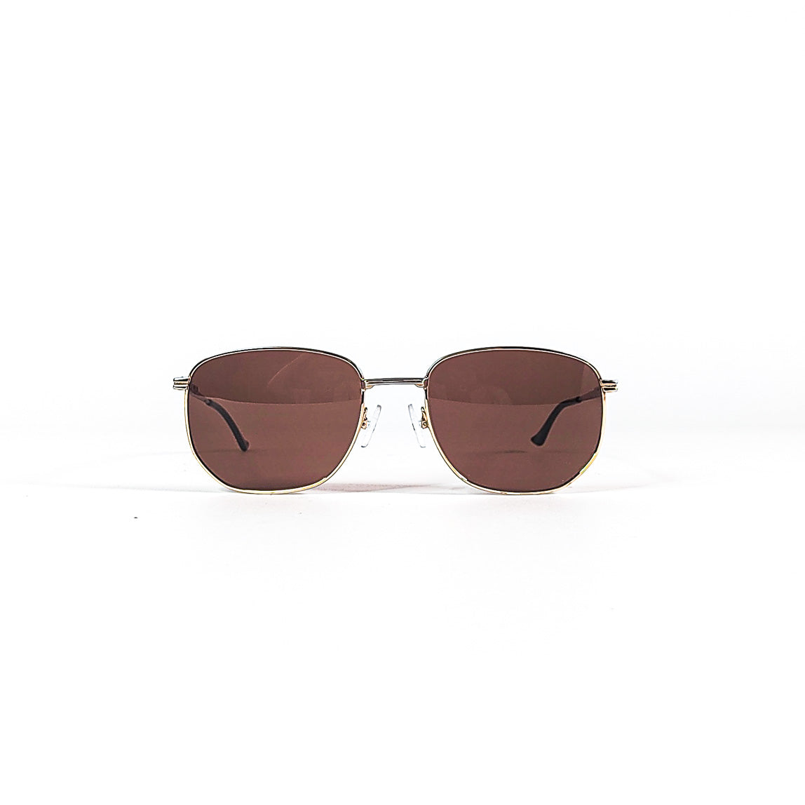 face avant des lunettes de soleil vintage L’Amy avec verres solaires marron