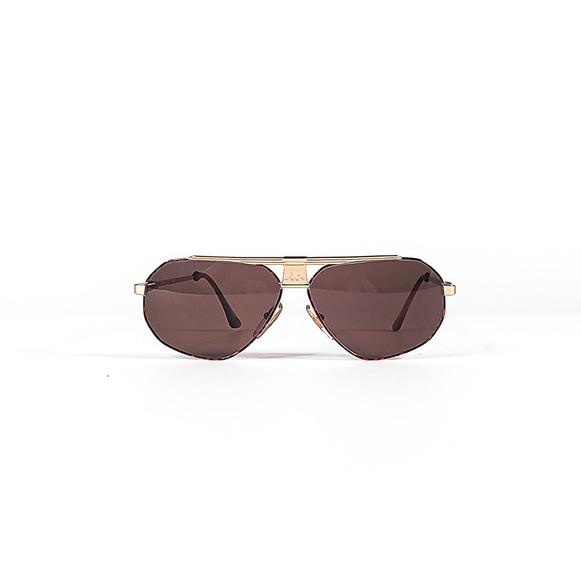 Lunettes de soleil vintage Kappa modèle 250 dorées vues de face