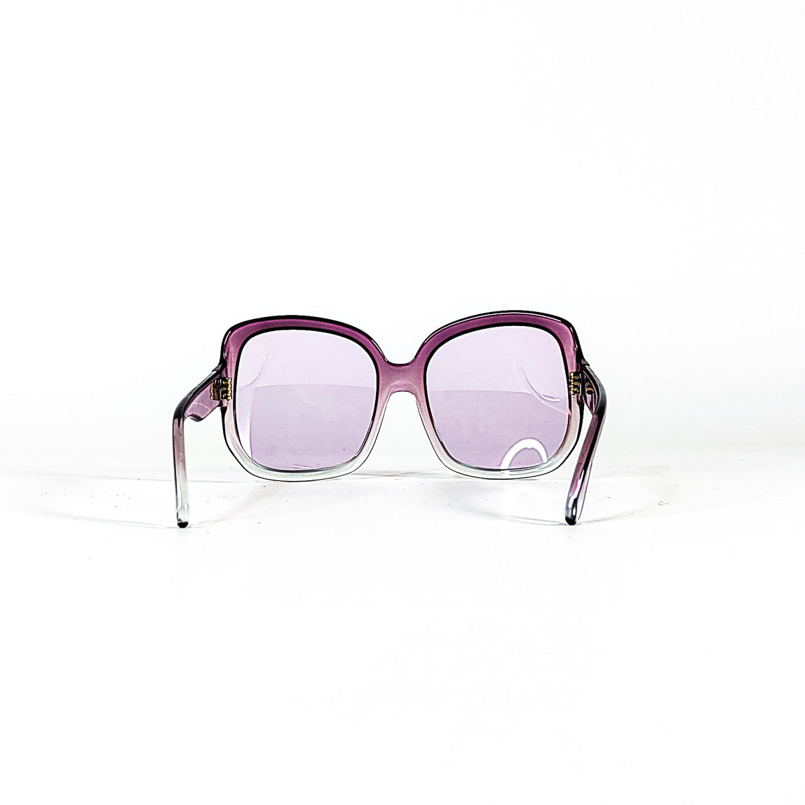 face arrière monture carrée violet transparent