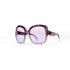 vision oblique lunettes oversize violet acétate