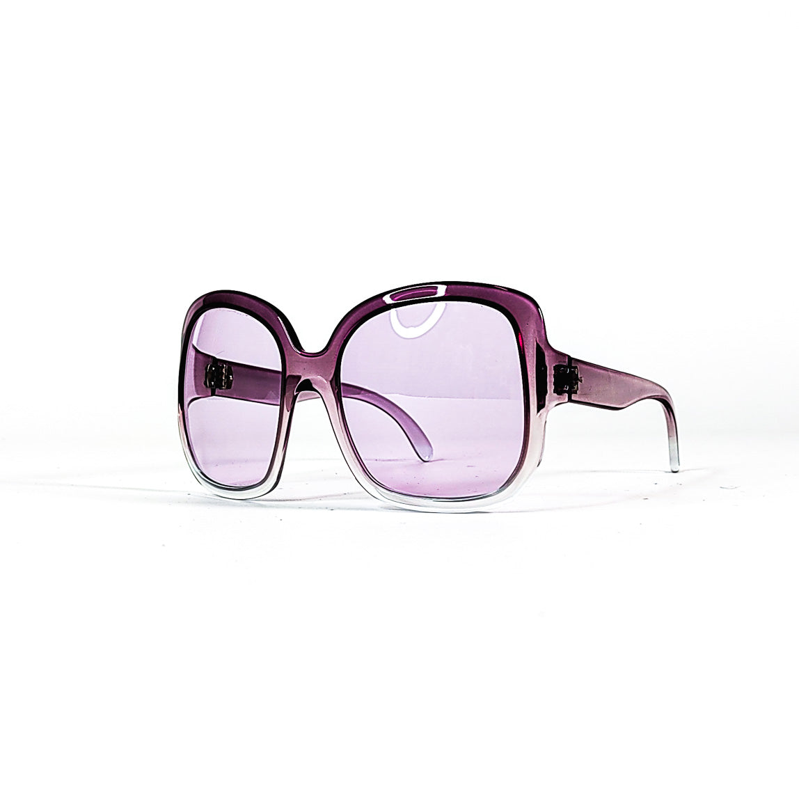 vision oblique lunettes oversize violet acétate