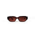 Vue de face lunettes de soleil Gucci GG2425 Optyl marron sur blanc