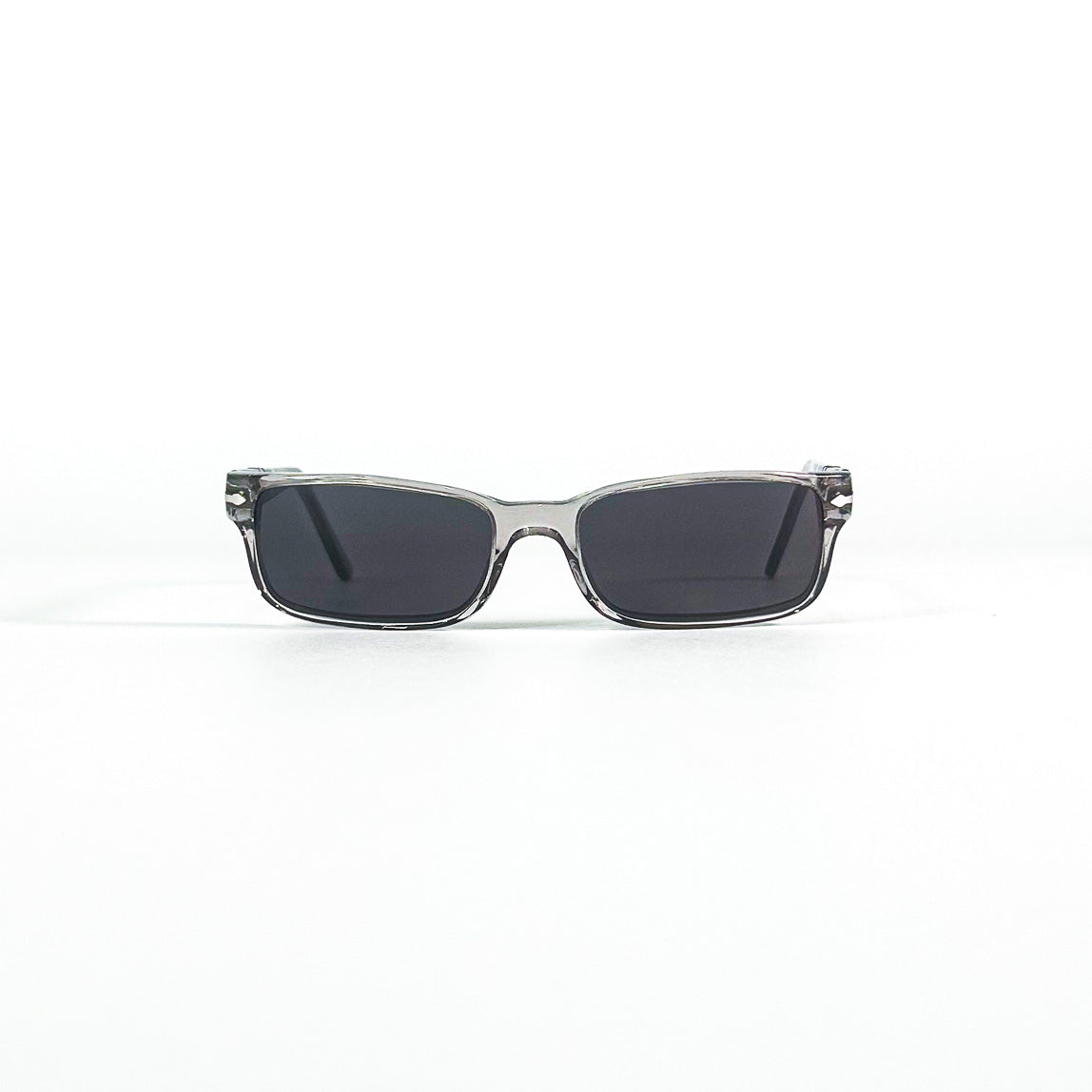 lunettes Persol 2834-S rectangulaires gris translucide face avant
