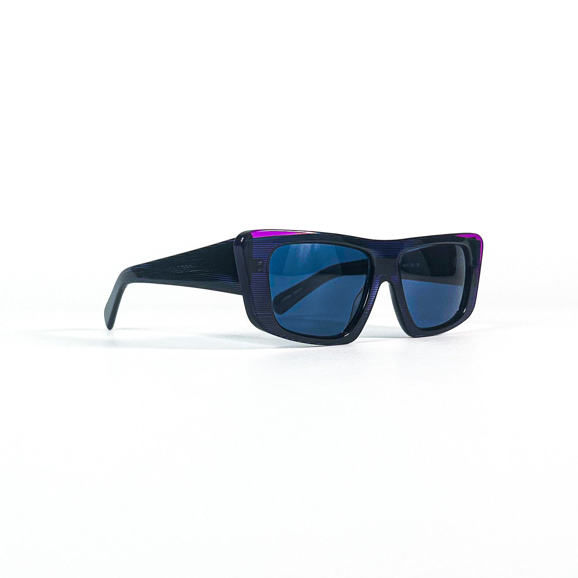 Lunettes Alain Mikli Jeremy Scott rectangulaires violettes vue 3/4