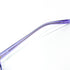 Logo Mikli sur branche lunettes violettes