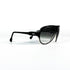Vue latérale opposée des lunettes D&G noires, design aviateur avec branches épaisses.