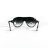 Lunettes de soleil D&G noires vue de face, style aviateur avec verres dégradés.