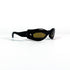 Vue 3/4 des lunettes vintage Lozza monture noire épaisse
