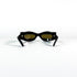 Vue intérieure des lunettes Lozza vintage verres ovales ambrés