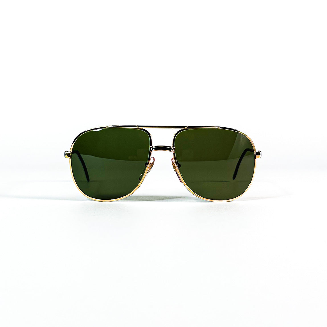 lunettes Lacoste 101 Gold vintage aviator métal doré verres verts