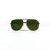 lunettes Lacoste 101 Gold vintage aviator métal doré verres verts
