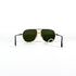vue frontale lunettes Lacoste 101 Gold aviateur verres verts