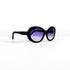 Vue perspective, forme ovale et insert supérieur violet